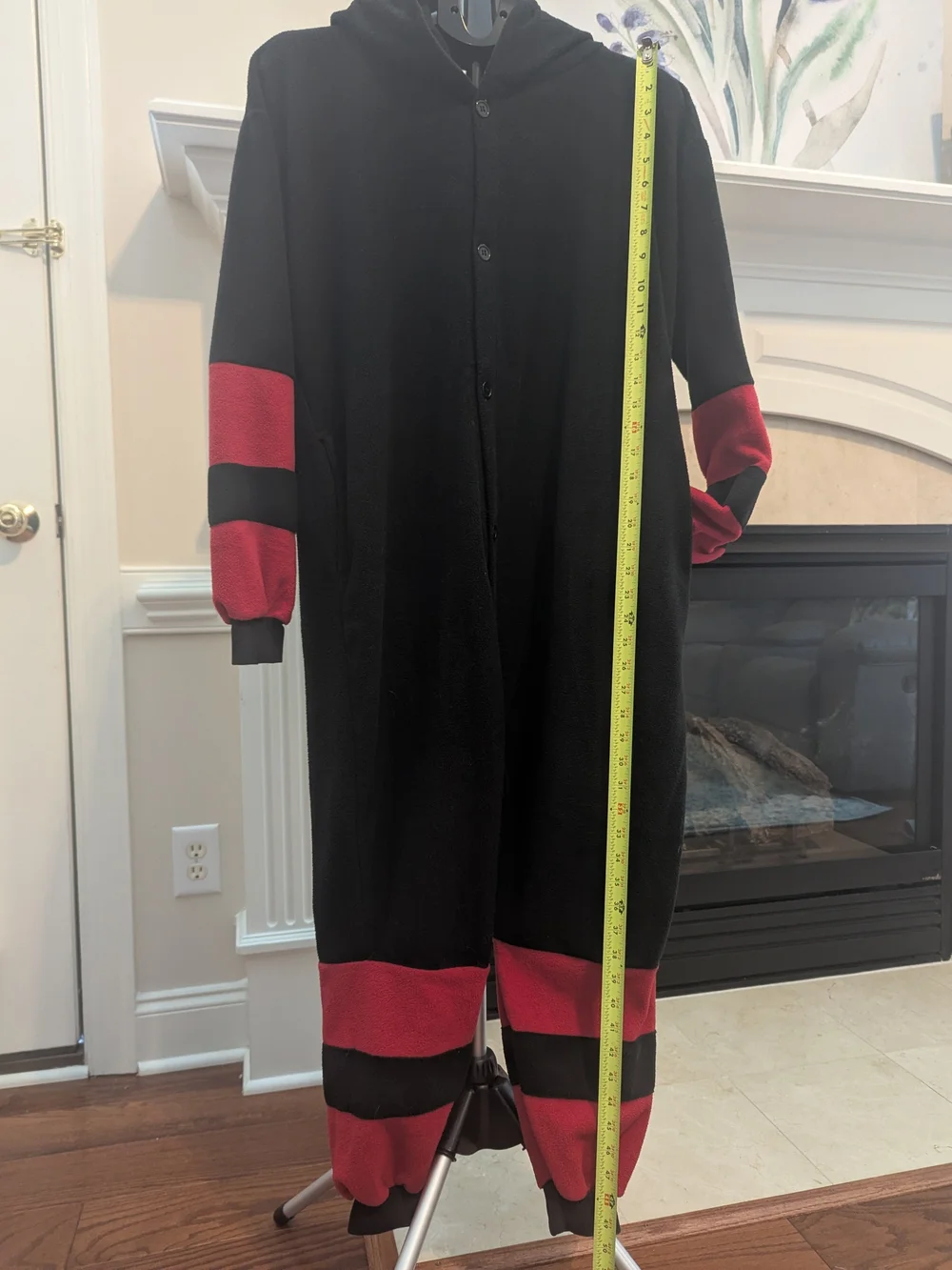 Kids or Small Adult Black and Red LITTEN Onesie Costume